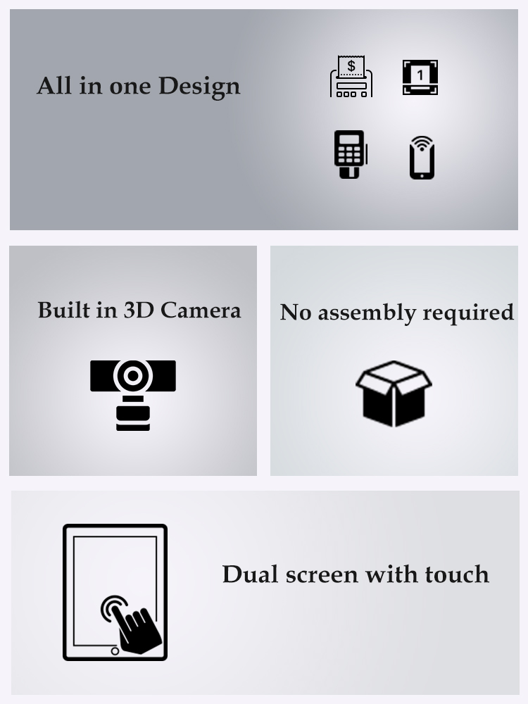 touch screen order and self check outmachine