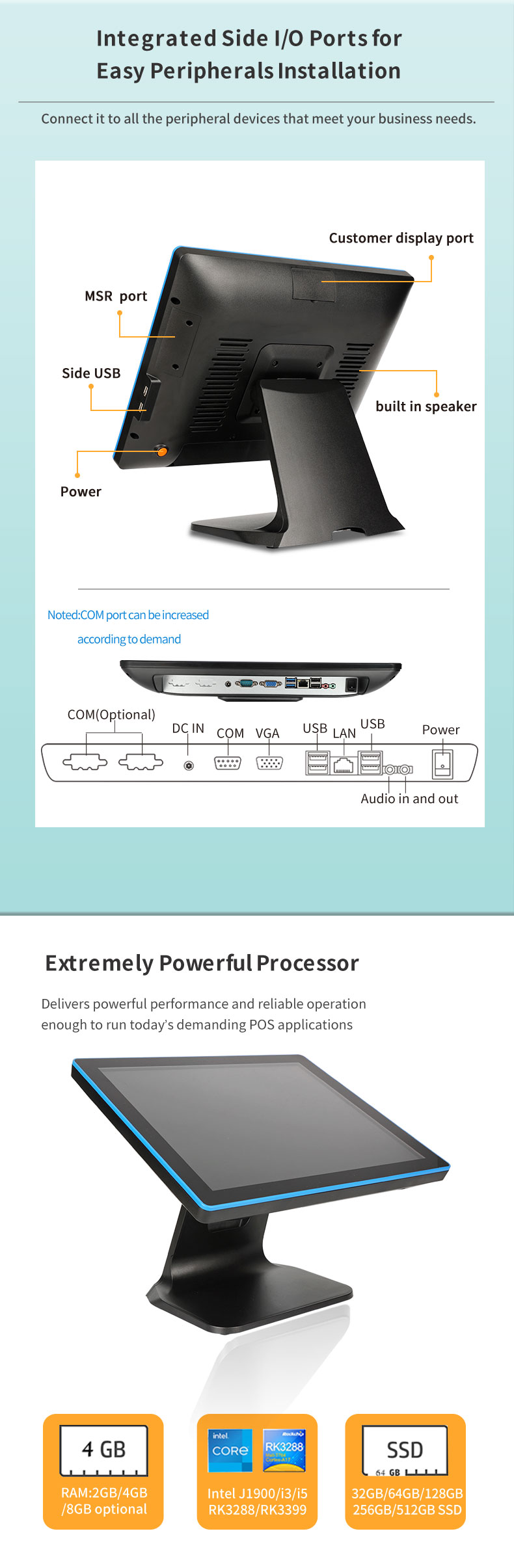 Touchscreen pos system